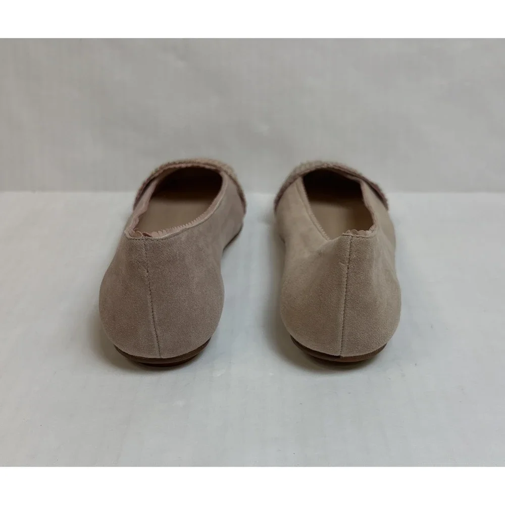 French Sole Kody Ballet Flats Blush Suede Womens Size 6 Made In Spain